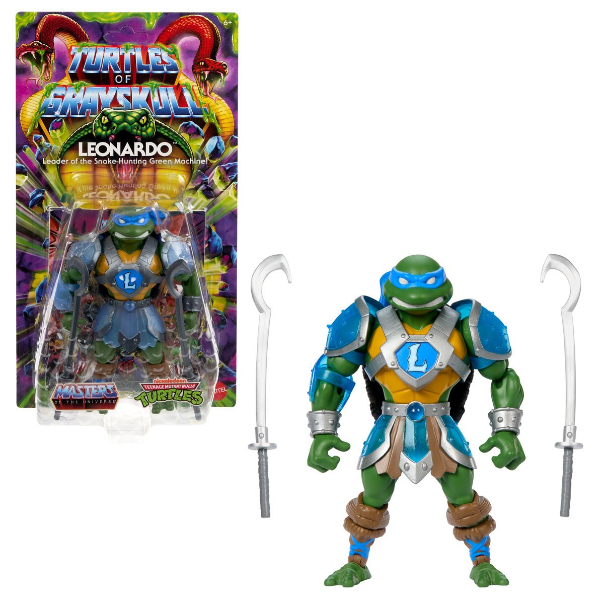 leonardo turtles of grayskull mattel
