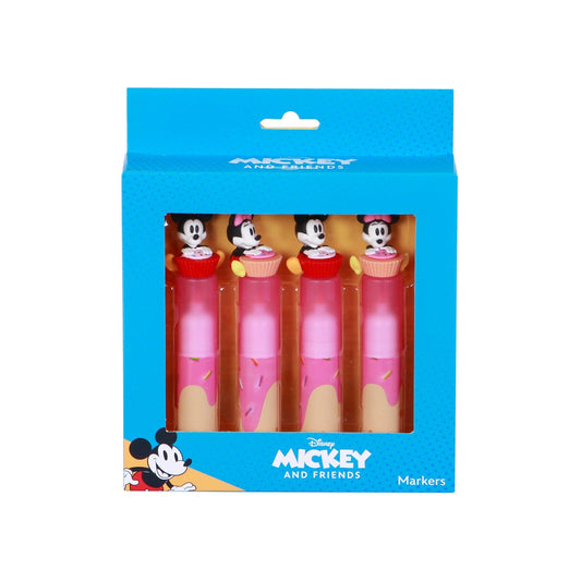 Pack Mix de 4 Marqueurs Fluorescents Disney « Mickey et Minnie »
