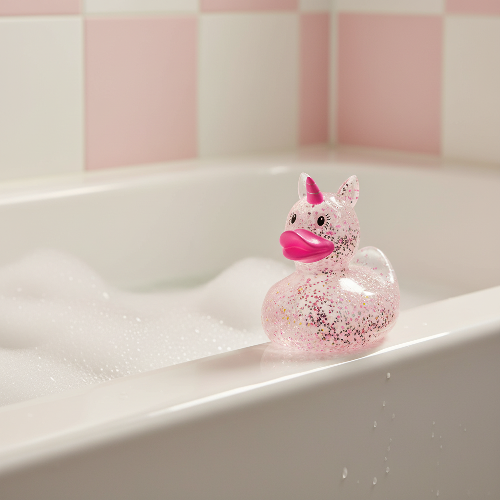 Canard Licorne Rose Pailleté