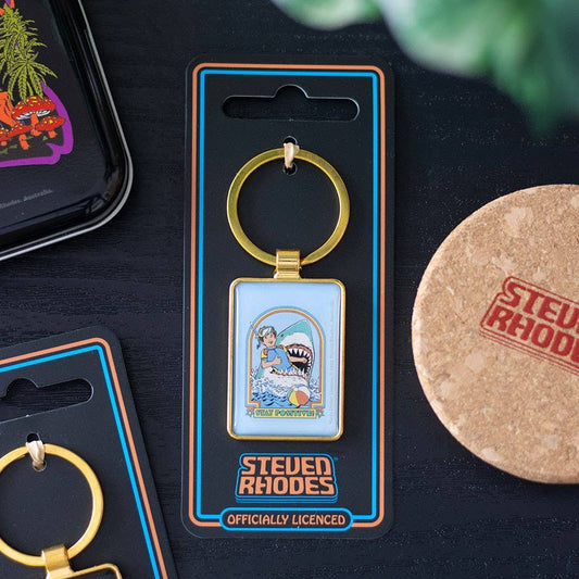 Stay Positive Keychain by Steven Rhodes