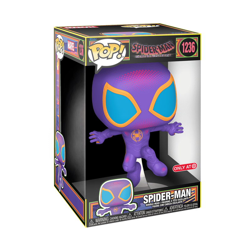 Funko Pop! Jumbo Spider-Man (Miles Morales) (Black Light) – Spider‑Man