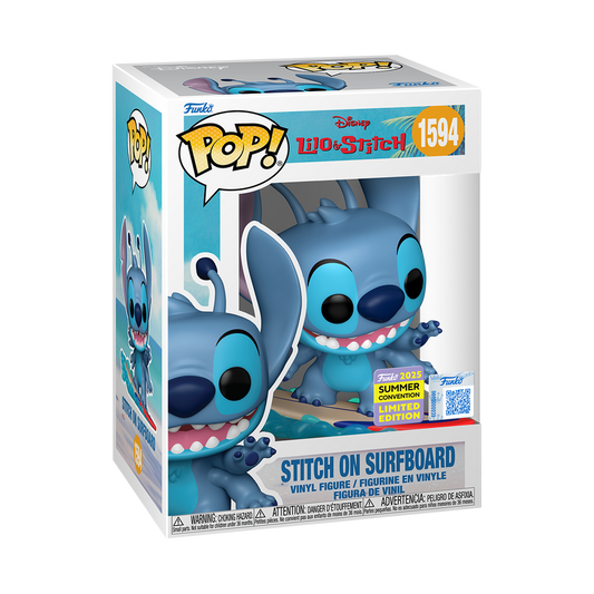 Funko Pop! Stitch sur Planche de Surf – Lilo et Stitch