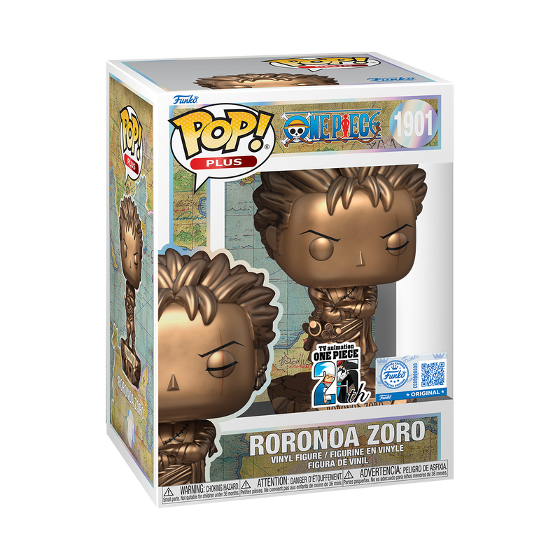 Funko Pop! Plus Roronoa Zoro Statue (Bronze) – One Piece
