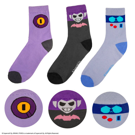 Set de 3 Paires de Chaussettes ARKAD, Rico et Mortis