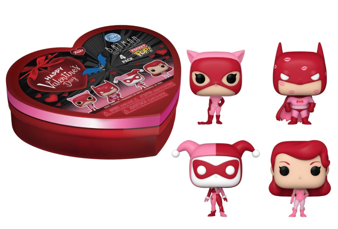 Funko Pocket Pop! 4 Pack- DC Comics Saint-Valentin