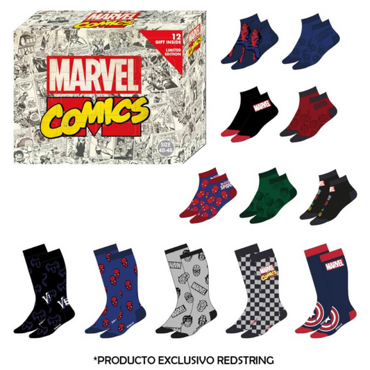 MARVEL Comics Gift Box 12 Paires de Chaussettes (T 40-46)