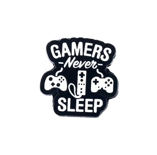 Gamer Never Sleeps Pin