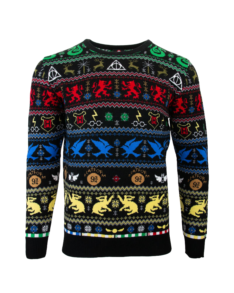 Pull de Noël Harry Potter - Maisons de Poudlard