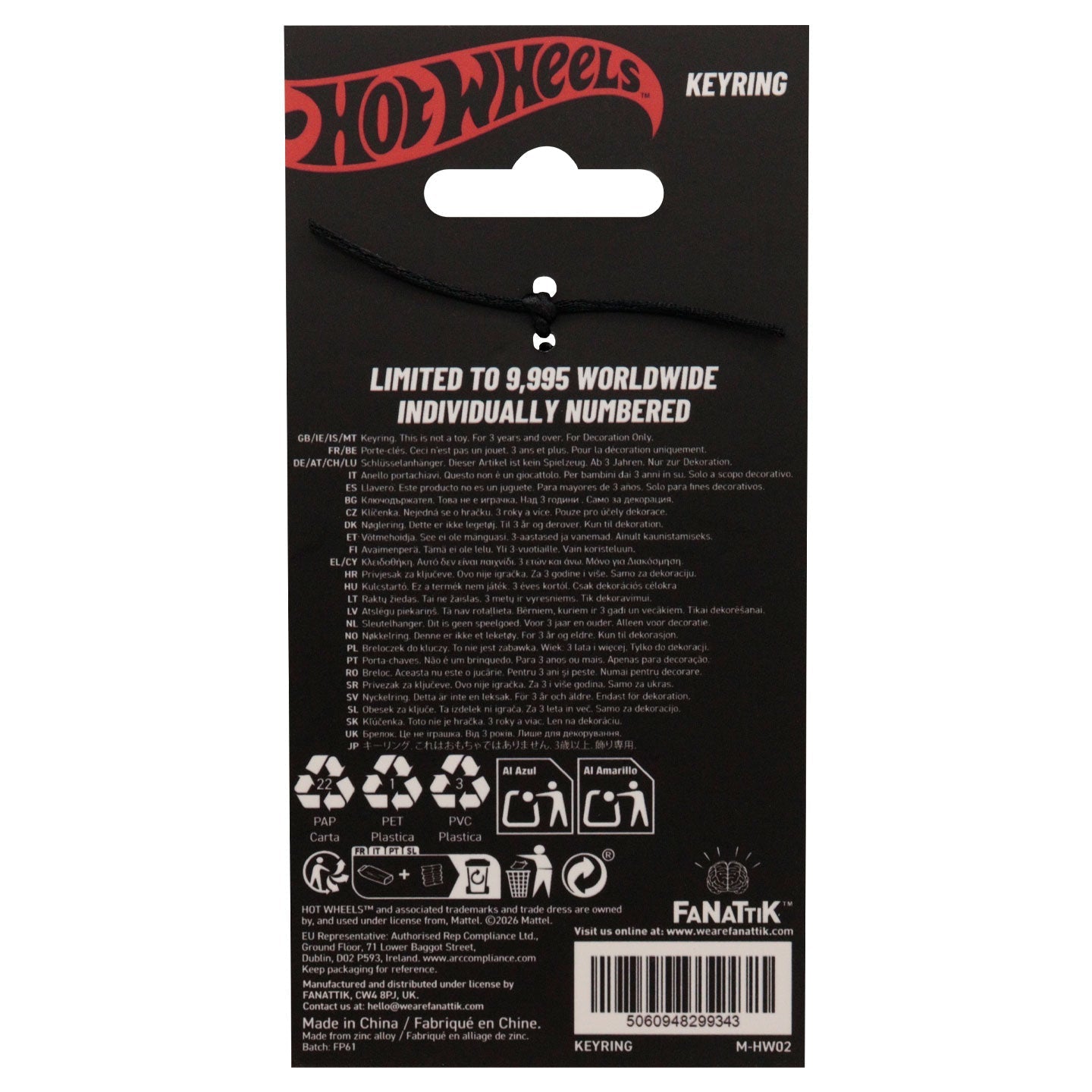 Porte-clés Hot Wheels - ™ Race 'Em Collect 'Em