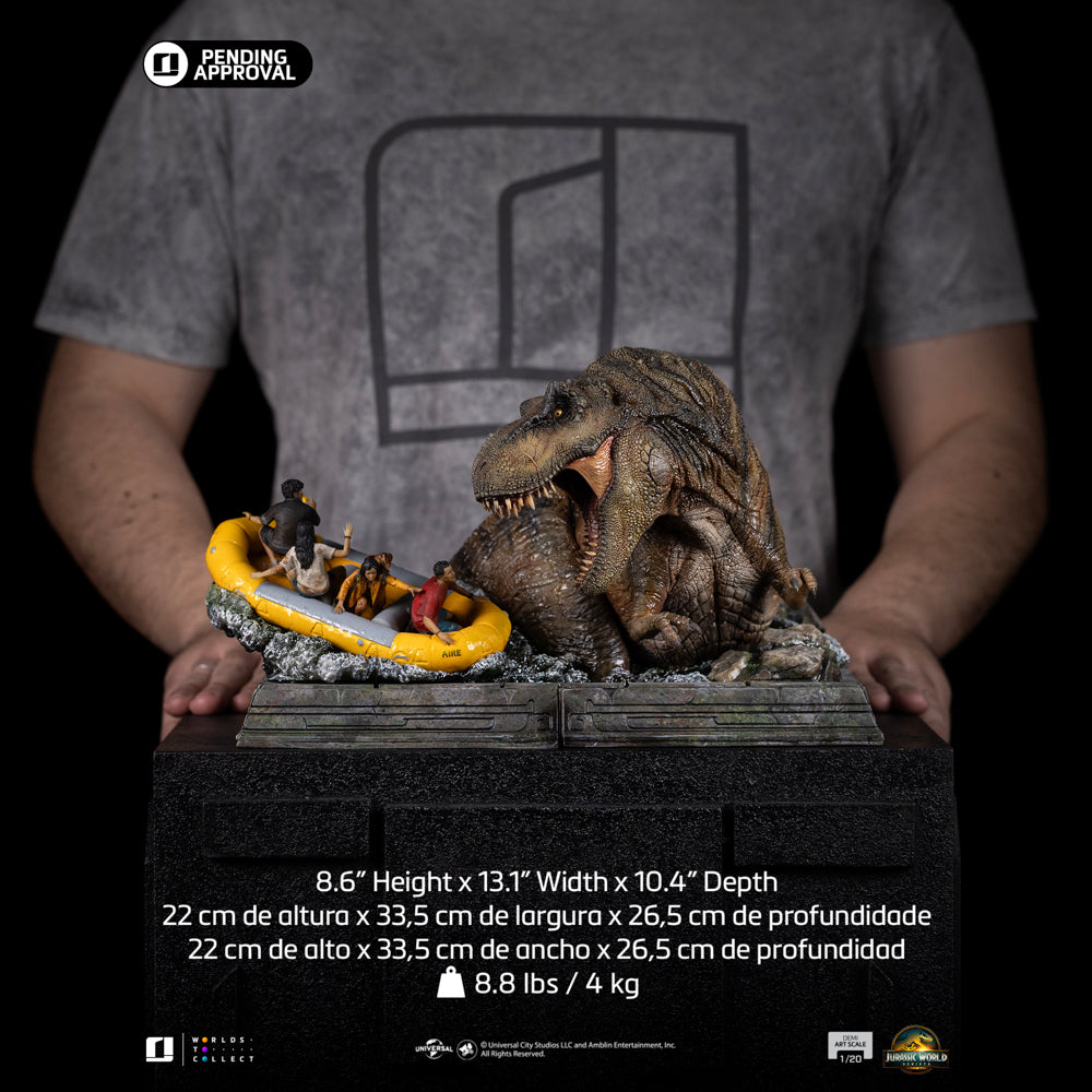 Statue T-Rex River Scene - Jurassic World: Rebirth - Demi Art Scale 1/20