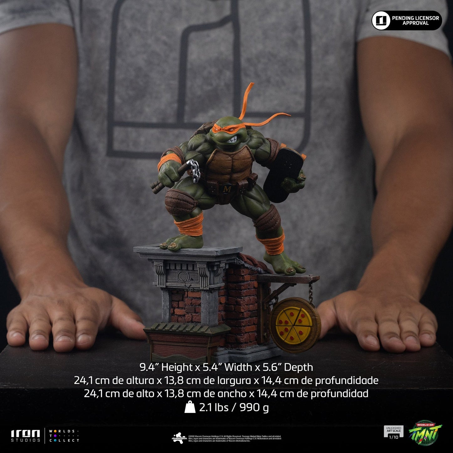 Statue Michelangelo Unleashed - Teenage Mutant Ninja Turtles - Art Scale 1/10