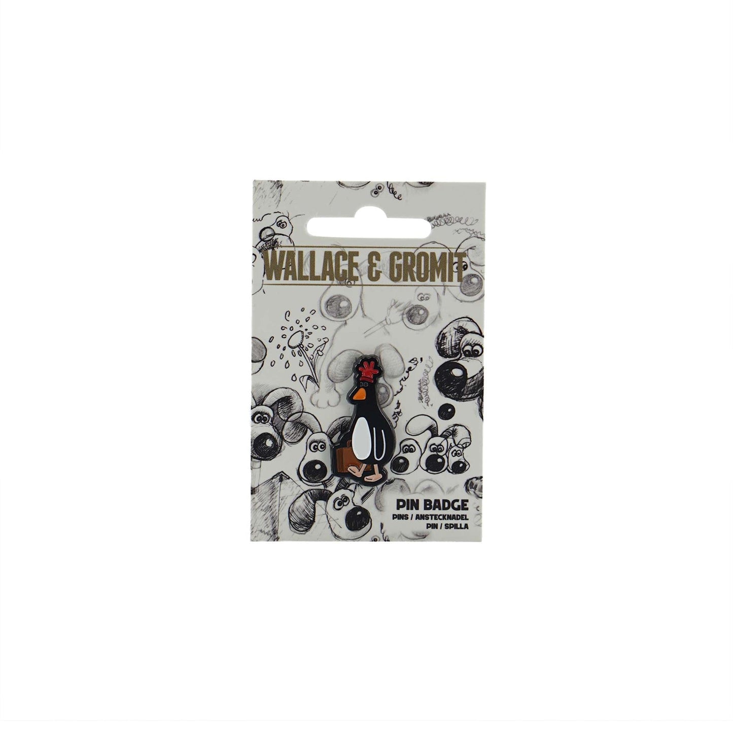 Wallace & Gromit Pin - Feathers