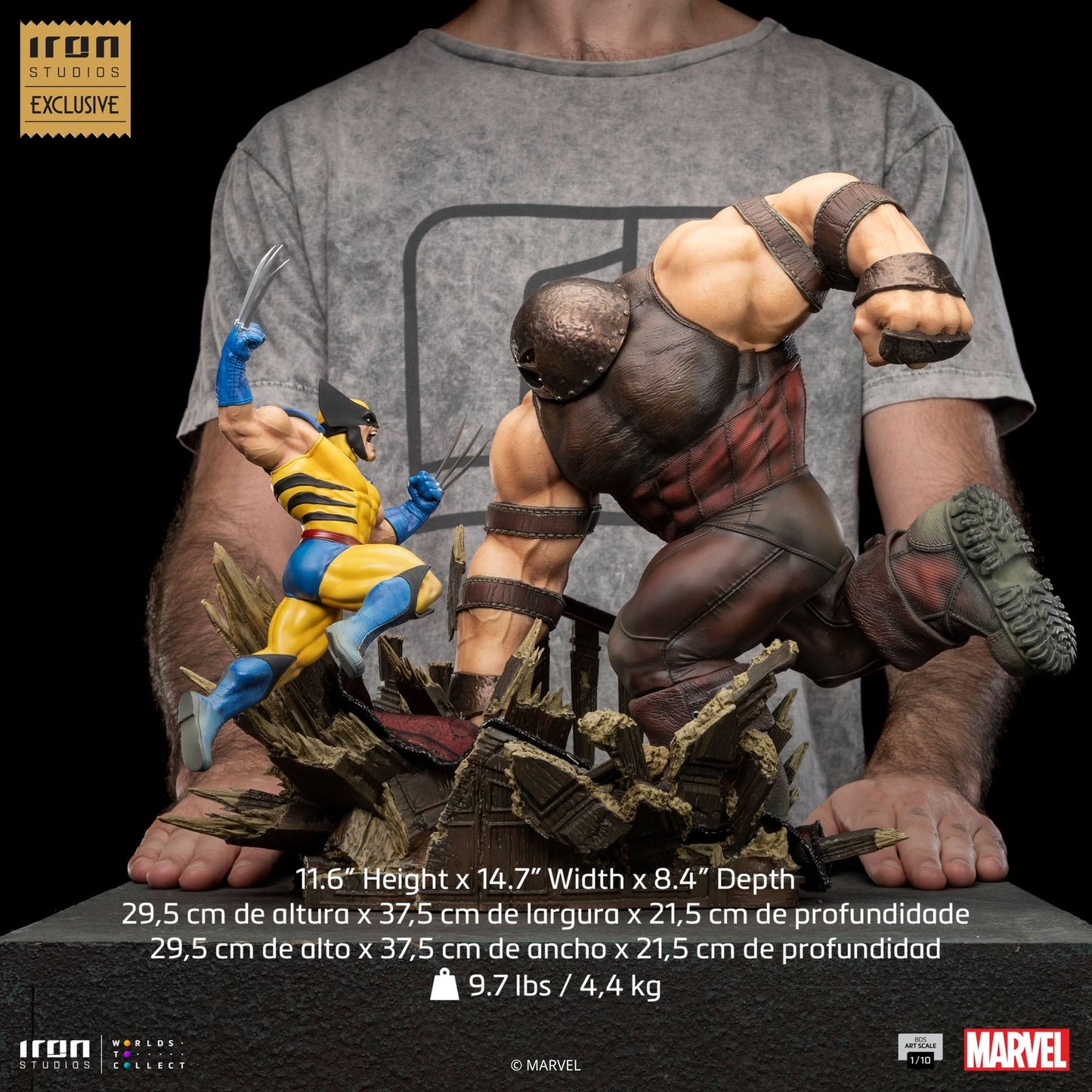 Statue Wolverine vs Juggernaut - X-Men - Art Scale 1/10 - Marvel Comics