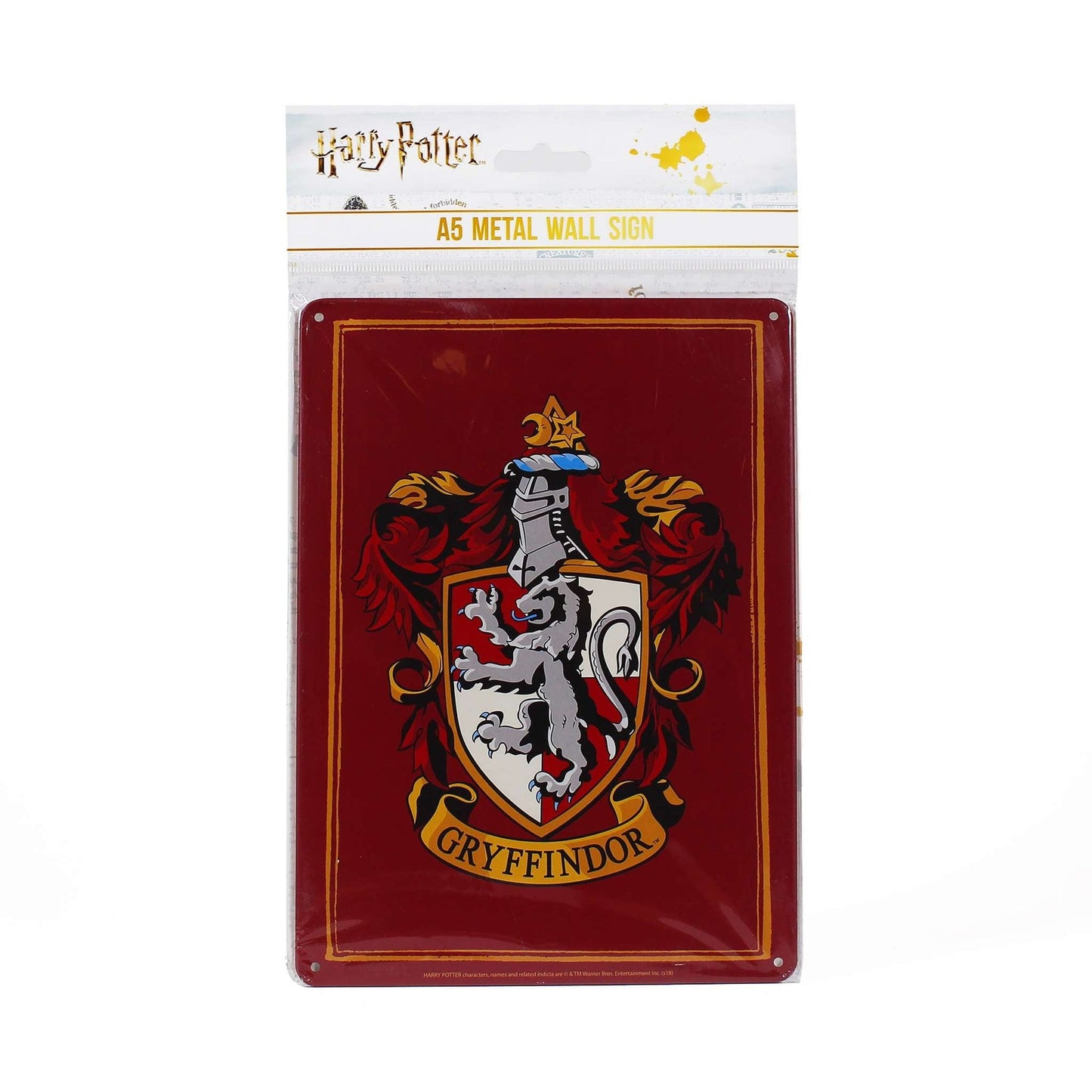 Harry Potter Decorative Metal Plaque - A5 Gryffindor