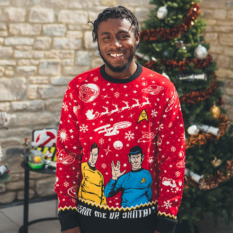 Pull de Noël Star Trek - Beam me up, Santa!