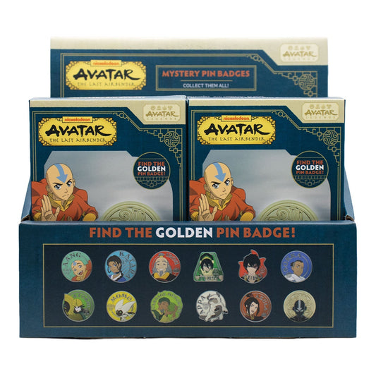 Display de 12 blind boxes Avatar : Le Dernier Maître de l’Air - pin’s mystère - présentoir avant
