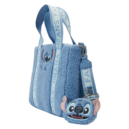 Bag tote with Lilo and Stitch wallet - Stitch "Sherpa"