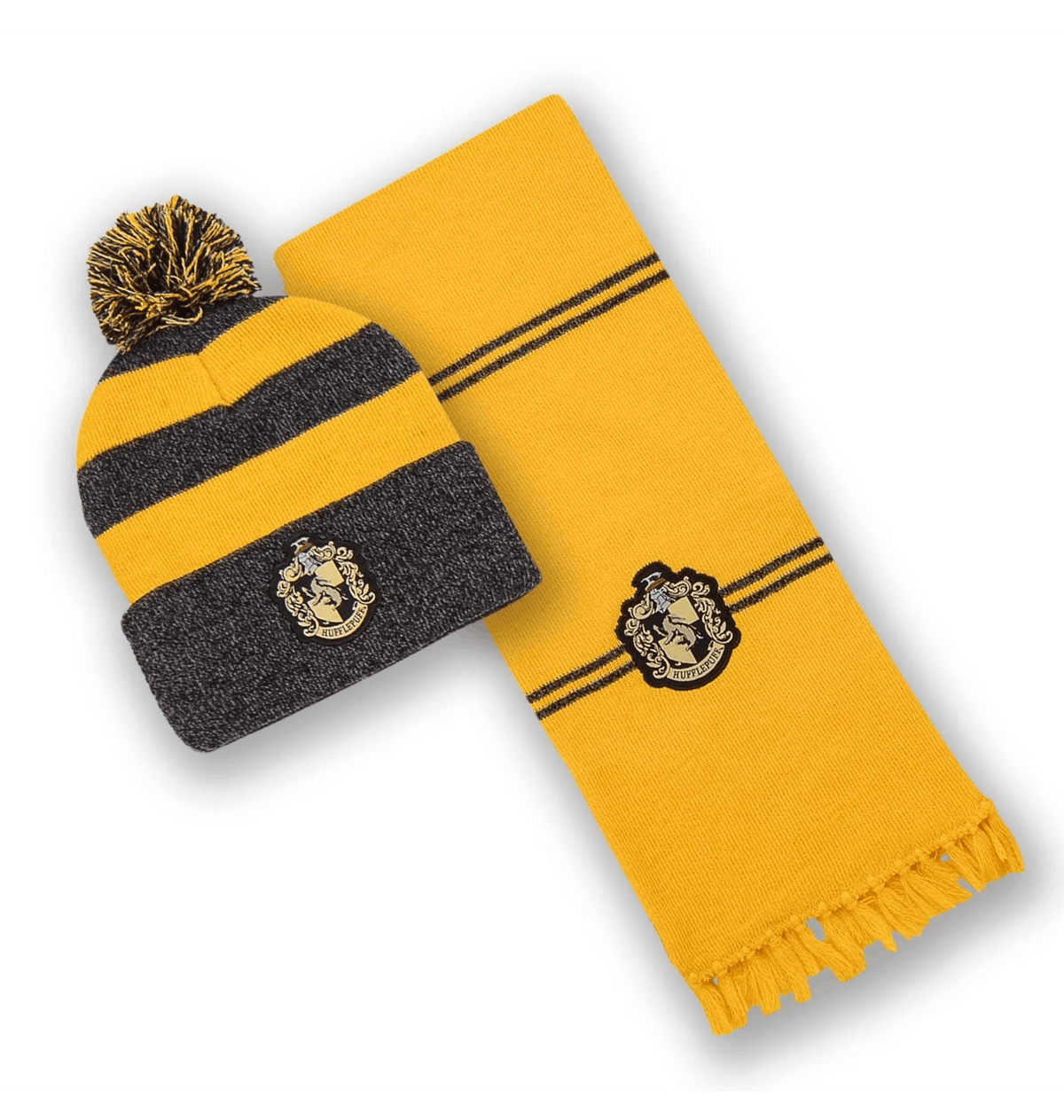 Harry Potter Hufflepuff adult hat and scarf set