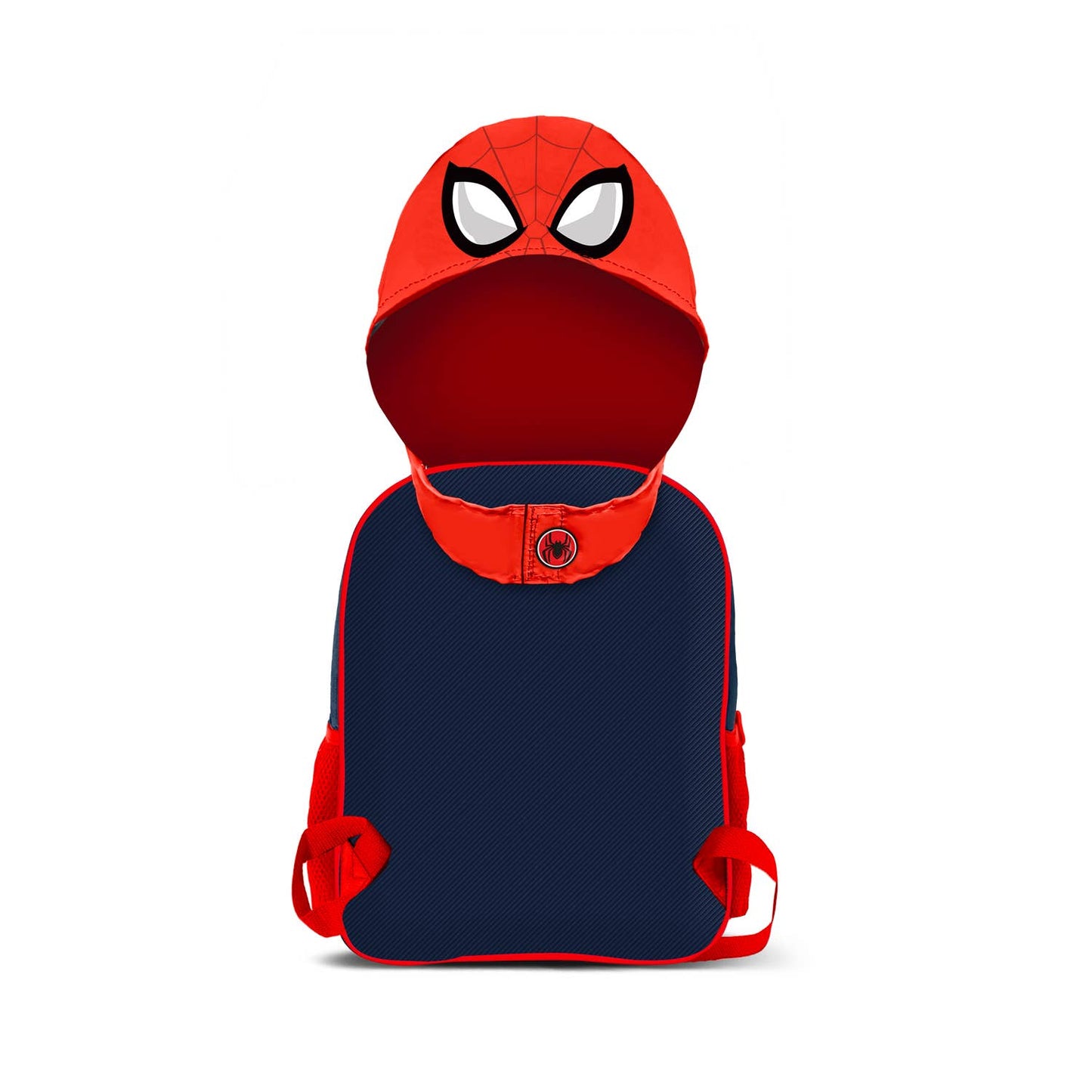 Sac à dos rouge pour enfants Marvel Spiderman avec capuche costume intégrée