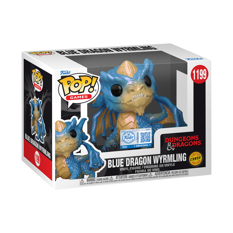 Pop! Blue Dragon Wyrmling Chase pearlescente - packaging officiel