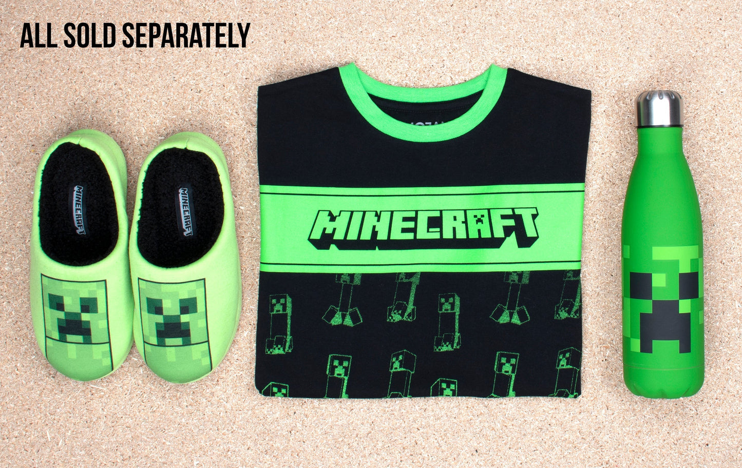 Chaussons enfant – Minecraft – vert Creeper