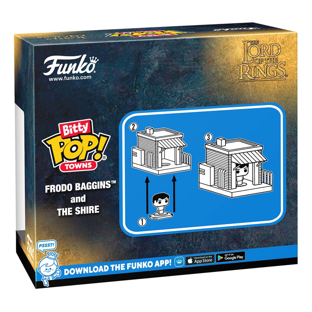 Funko Bitty Pop! Towns Frodon Sacquet et la Comté – Le Seigneur Des Anneaux
