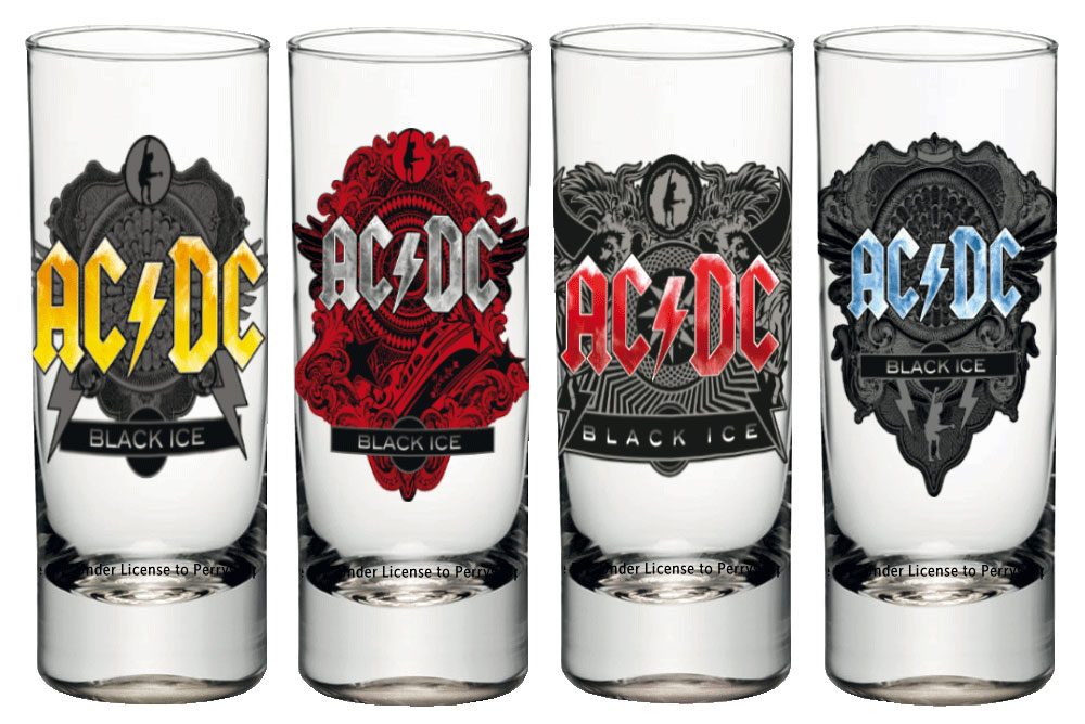 Set of 4 shot glasses AC/DC KKL ACDC Set of 4 shot glasses Black Ice – le  Comptoir du Geek