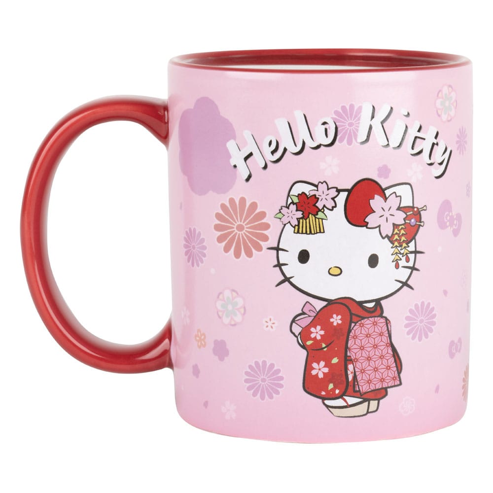 Mug thermoréactif Hello Kitty Rouge Kimono 320 ml – vue 5