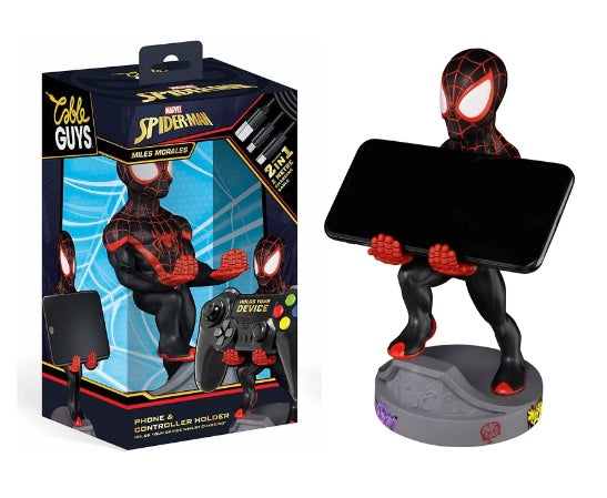 SPIDER-MAN MILES MORALES Figurine 20cm Support Manette & Portable  Spider-Man Cable Guy Miles Morales Exquisite Gaming – le Comptoir du Geek