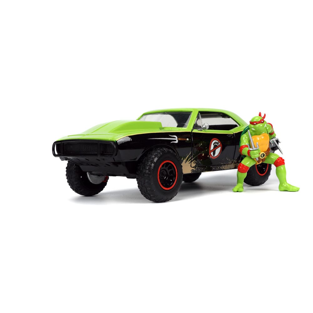 Teenage Mutant Ninja Turtles 1/24 Hollywood Fahrten 1967 Chevrolet Camaro  mit Raphael Figur Jada Toys