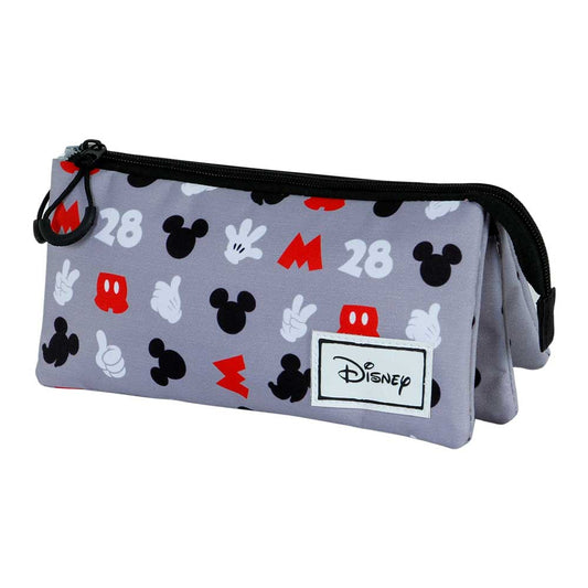 Trousse Triple FAN 2.0 Disney Mickey Mouse « Grey »