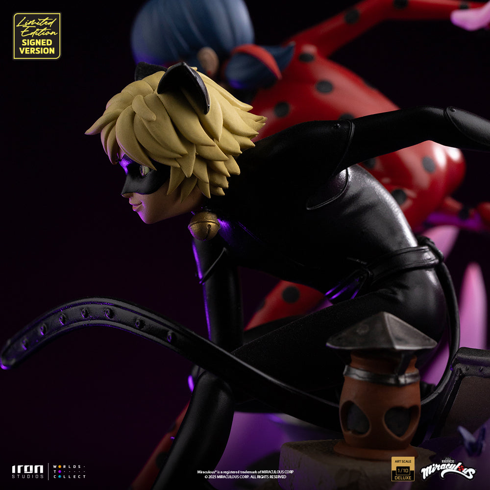 Statue Ladybug and Cat Noir - Miraculous 10th Anniversary Signed Edition - Deluxe Art Scale 1/10