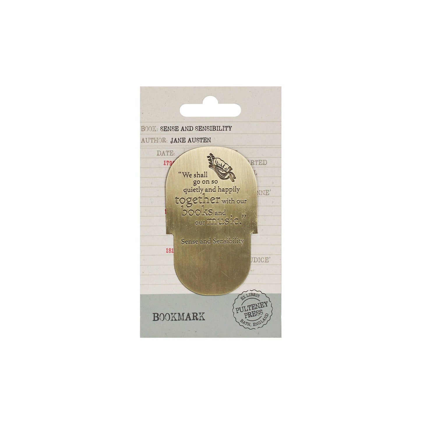 Jane Austen metal bookmark