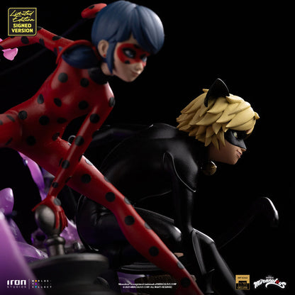 Statue Ladybug and Cat Noir - Miraculous 10th Anniversary Signed Edition - Deluxe Art Scale 1/10