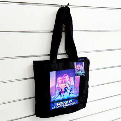 Black K-POP Demon Hunters Tote Bag - Main Poster