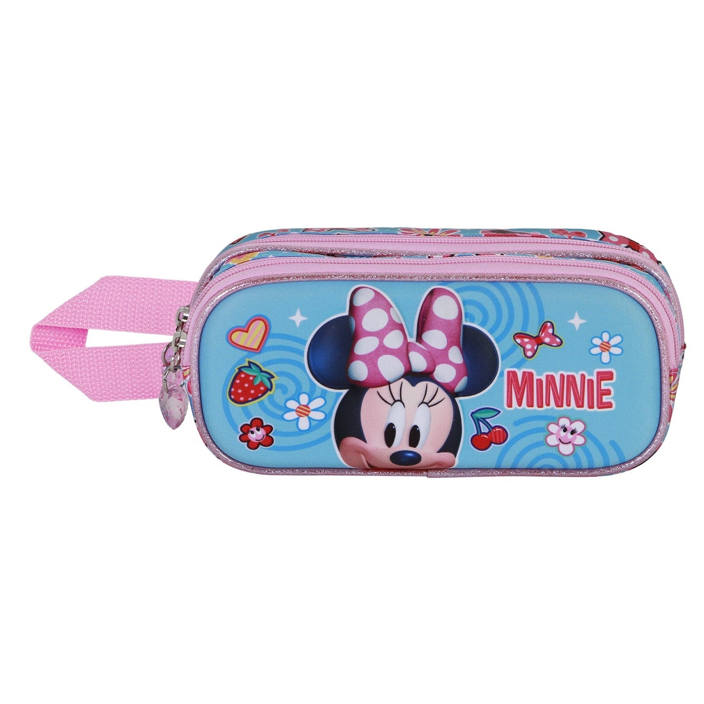 Trousse 3D Double Disney Minnie Mouse « Happiness » – Bleu