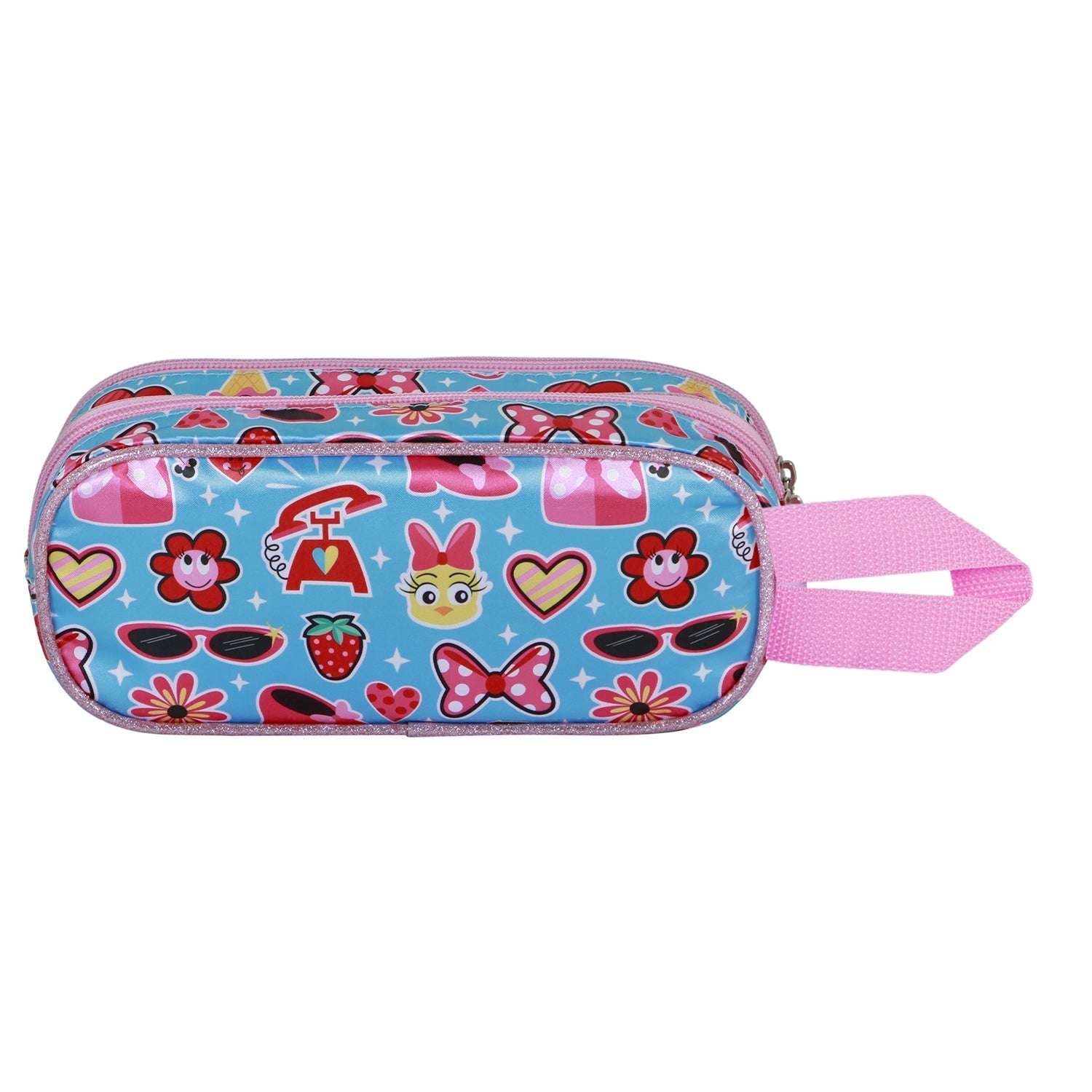 Trousse 3D Double Disney Minnie Mouse « Happiness » – Bleu