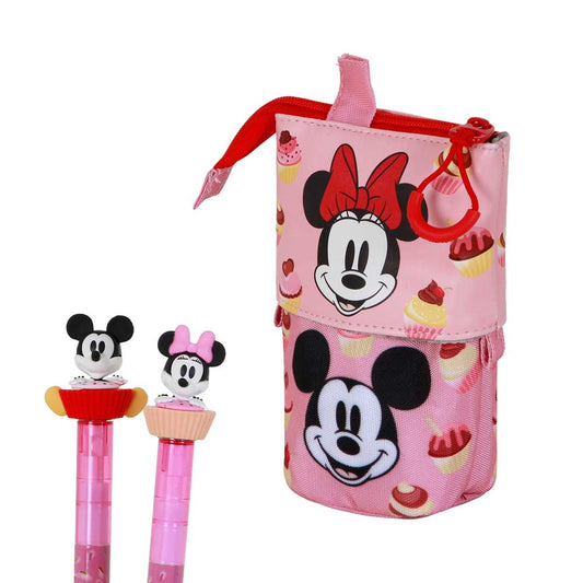 Trousse Mignonne + 2 Stylos Gel Effaçables Disney Minnie Mouse « Muffin »