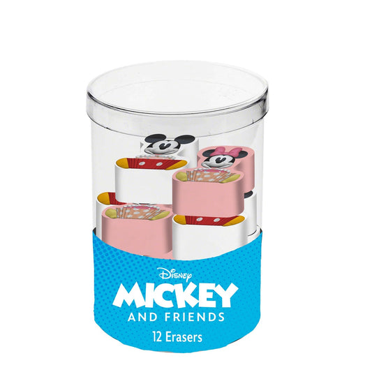 Cube avec 12 gommes à effacer Disney « Mickey et Minnie Mix »