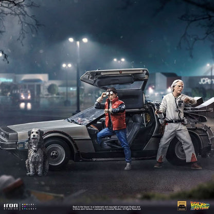 Statue Delorean Full Set Deluxe - Back to the Future - Art Scale 1/10