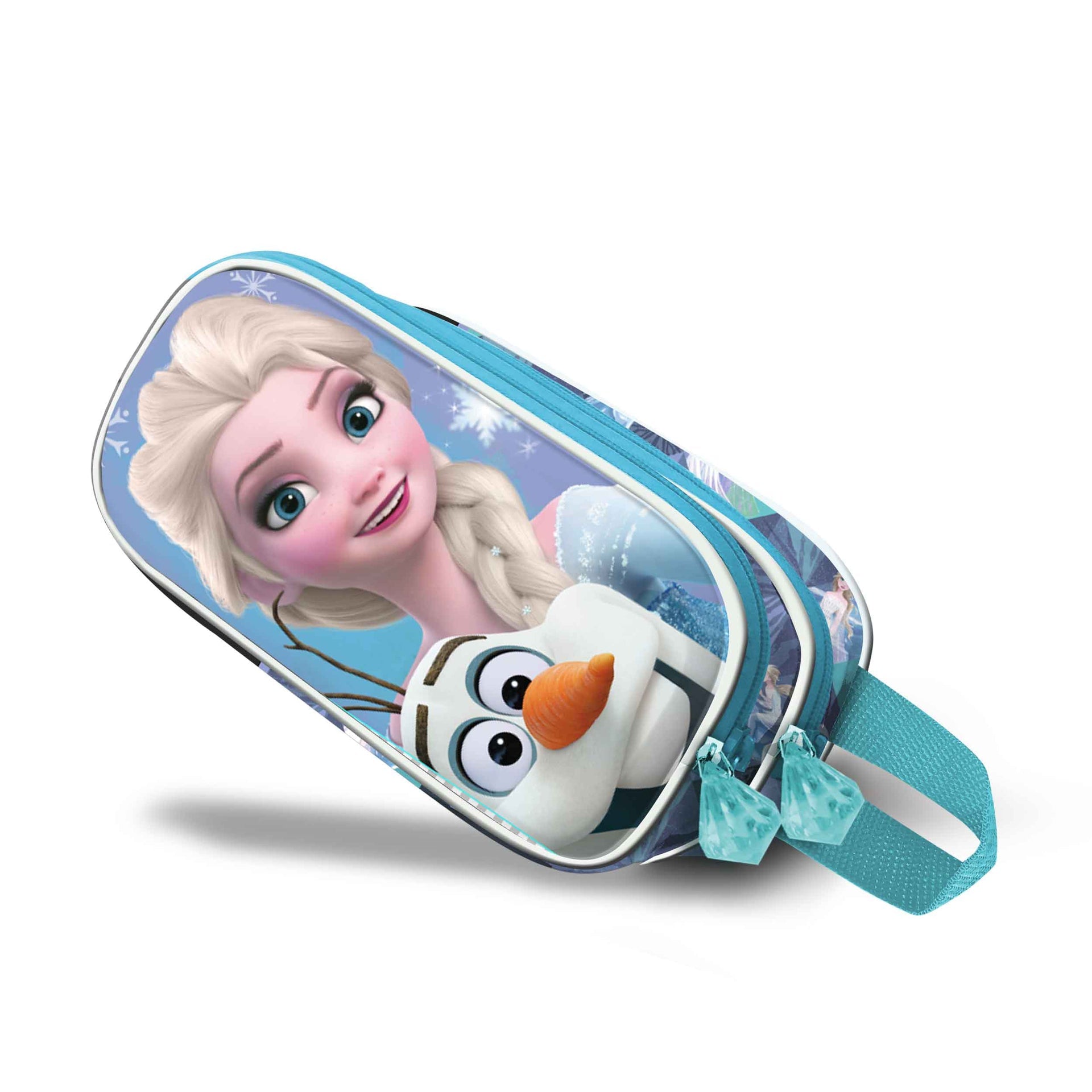 Trousse 3D Double Disney La Reine des Neiges 2 « Sparkle » – Bleu