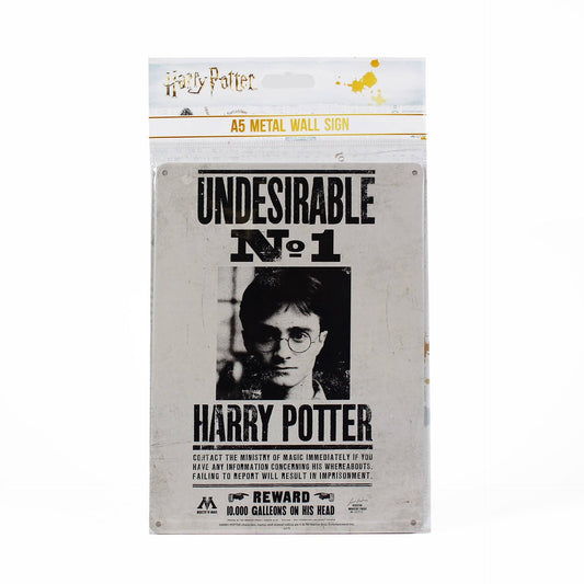 Plaque en métal A5 Harry Potter - Indésirable n° 1