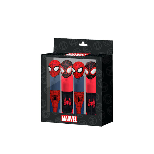 Spiderman-Pack de 4 Surligneurs: Corail et Bleu