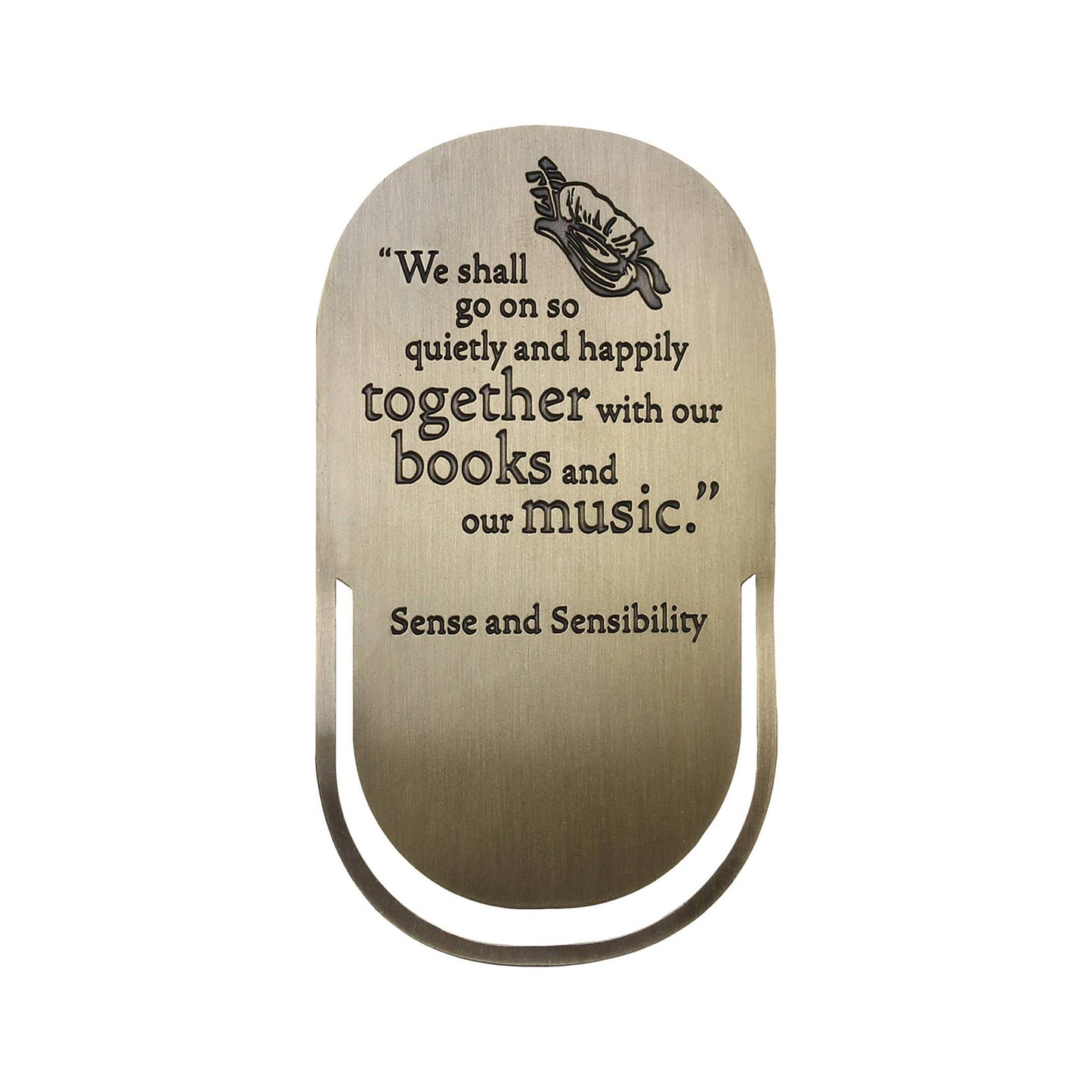 Jane Austen metal bookmark