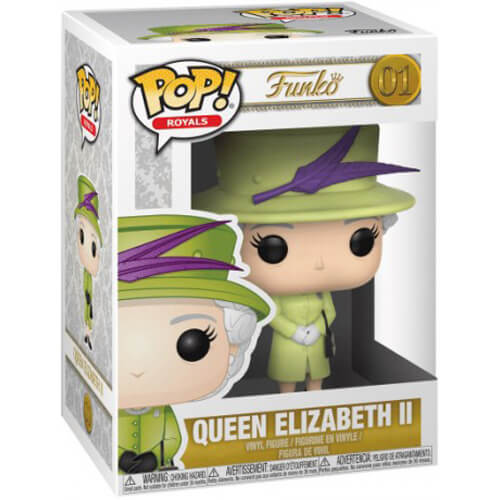 Reine Elizabeth II avec tenue verte