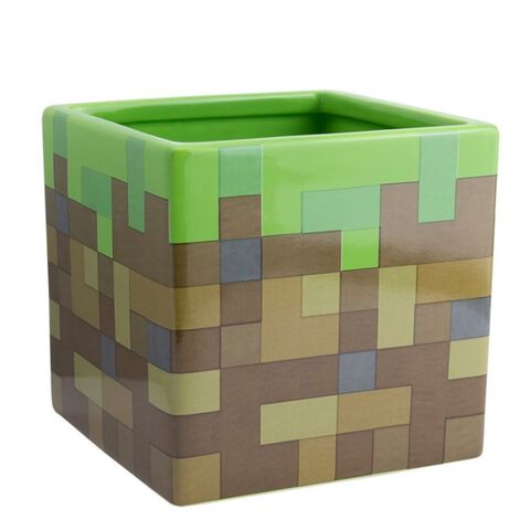 Minecraft Plant and Pen Pot - Grass Block