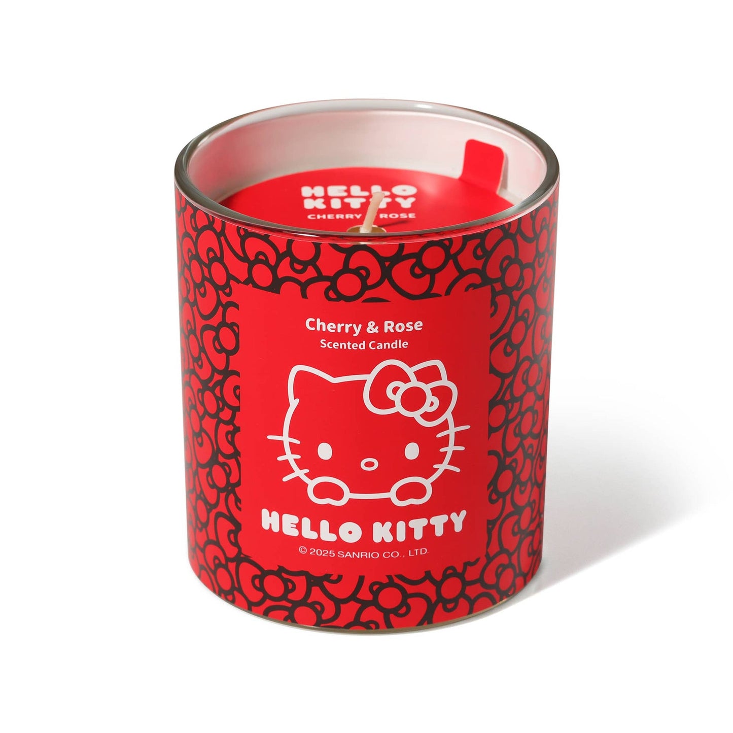 Bougie Rouge Imprimé Original Hello Kitty, Parfum Cerise & Rose