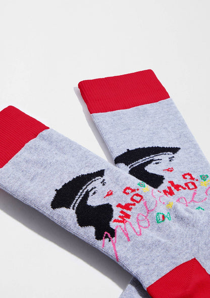 Chaussettes BeEmilyInParis Selfie Gris