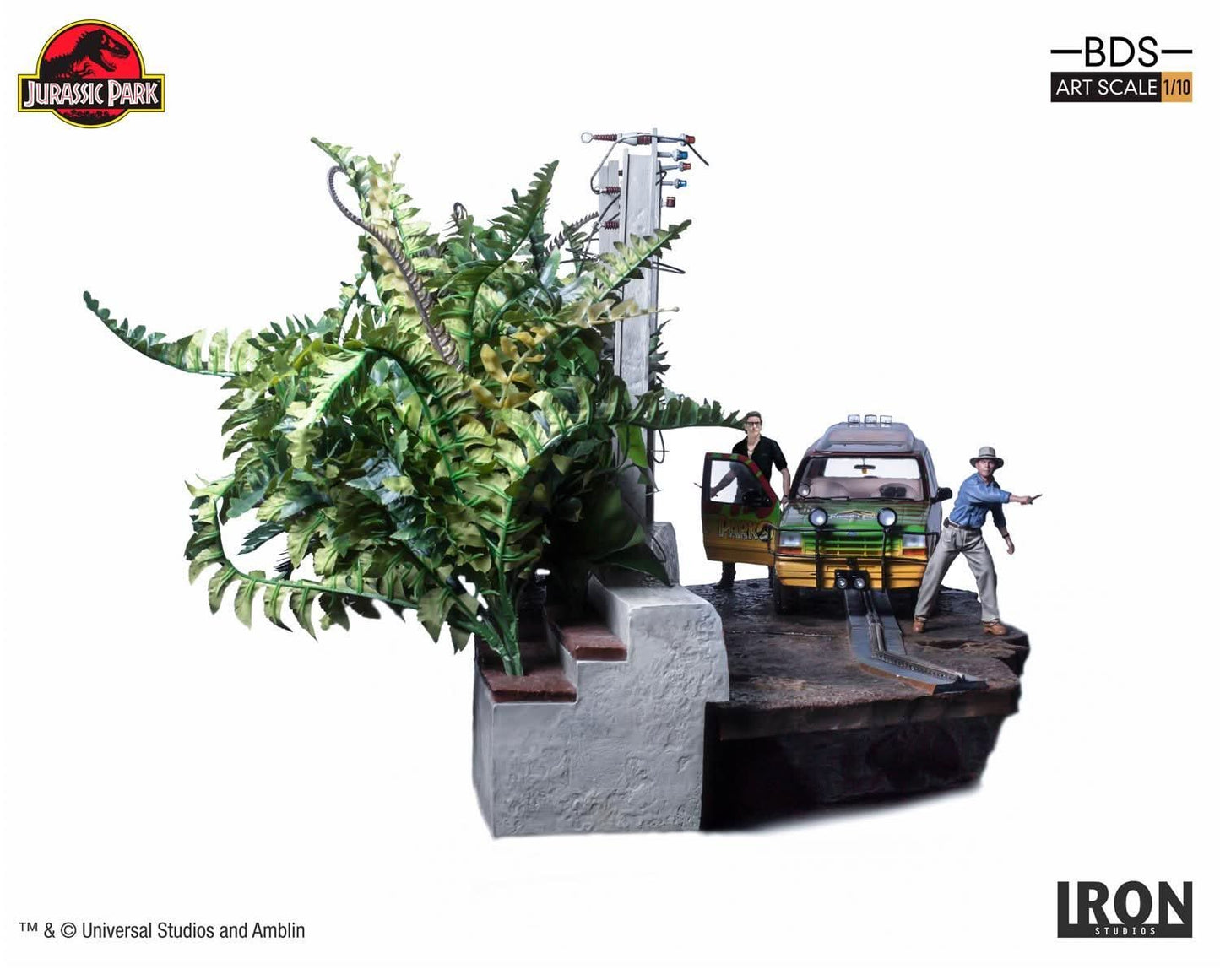 T-Rex Attack Statue - Jurassic Park (SET B) - Art Scale 1/10