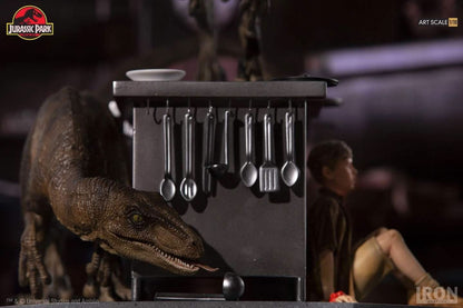 Velociraptors Statue in the Kitchen Diorama - Jurassic Park - Art Scale 1/10